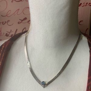 December birthday silver necklace